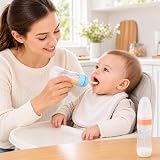 PandaEar 2 Pack Silicone Baby Food Dispensing Spoon 4 oz Blue view 3