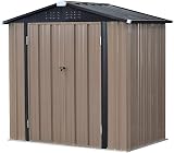 DT Metal Garden Shed Outdoor Storage Utility Tool Shed with Lock 4x6 FT view 2