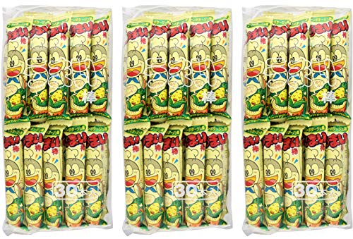 Yaokin Umaibo Corn Puff Snack Corn Potage Flavor 30 pcs (3 Pack)