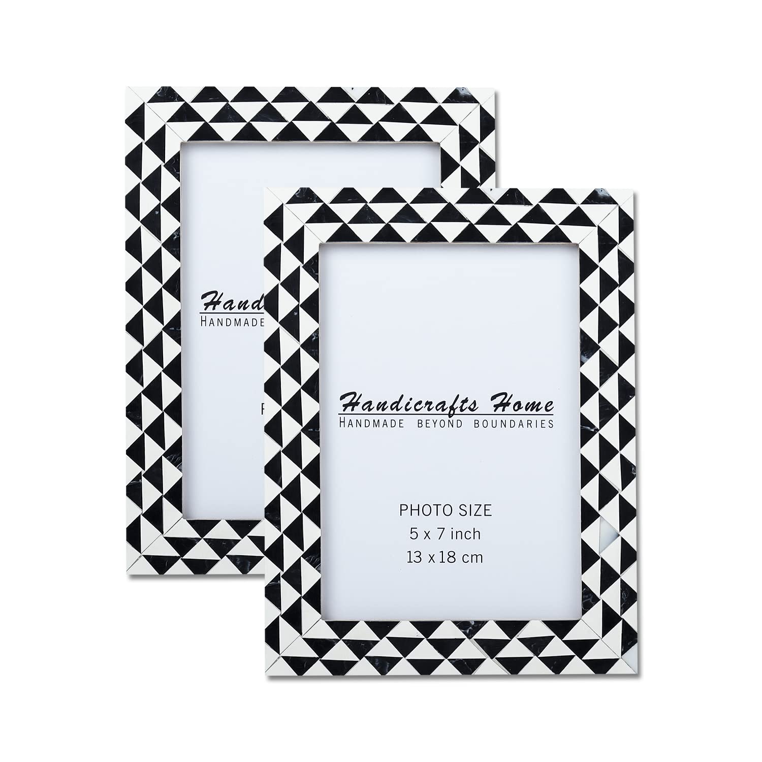 Handicrafts Home Picture Frame 5x7 Photo Frames, Marquet-Prism Collection, Pack of 2