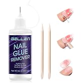 Gellen Press On Nail Remover: Pinpoint Glue Remover 2.03 Fl.oz, Non Acetone Gentle Press on Removal for Quick Dry Strong &amp; Solid Glue, Gel Glue Off for Fake Nail Tip