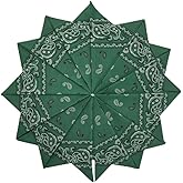 HankieWorld Bandanas 3 pack 6 pack 12 pack 22 inch Cotton Paisley Kerchiefs for Men and Women