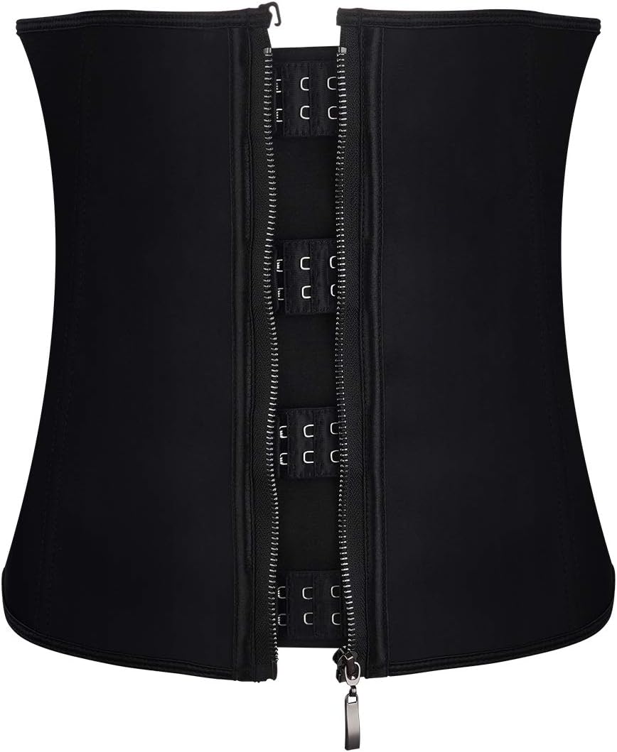 SUMEIYAN Steel Boned Waist Trainer Latex Corset for Womens XS - 6XL