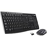 Logitech MK270 Wireless Keyboard And Mouse Combo For Windows, 2.4 GHz Wireless, Compact Mouse, 8 Multimedia And Shortcut Keys