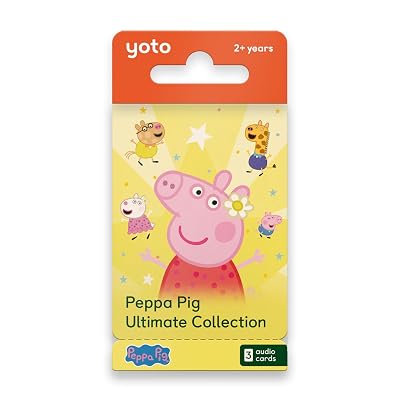 YOTO Peppa Pig Ultimate Collection - 3 Kids Audio Cards for Use with Player & Mini All–in–1 Audio Player, Screen–Free Listening with Fun Festive Music for Playtime Travel & Holiday Parties, Ages 2+