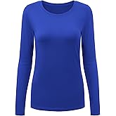 floralhue Underscrub Long Sleeve Women, Scrub Undershirts Crew Neck Comfort Tee with Ultra Soft Fabric
