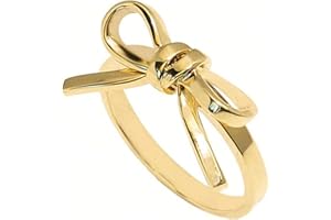 GLMOCM Bow Ring for Women Dainty Gold Bowknot Rings Pink Bow Ribbon Ring Promise Rings for Women