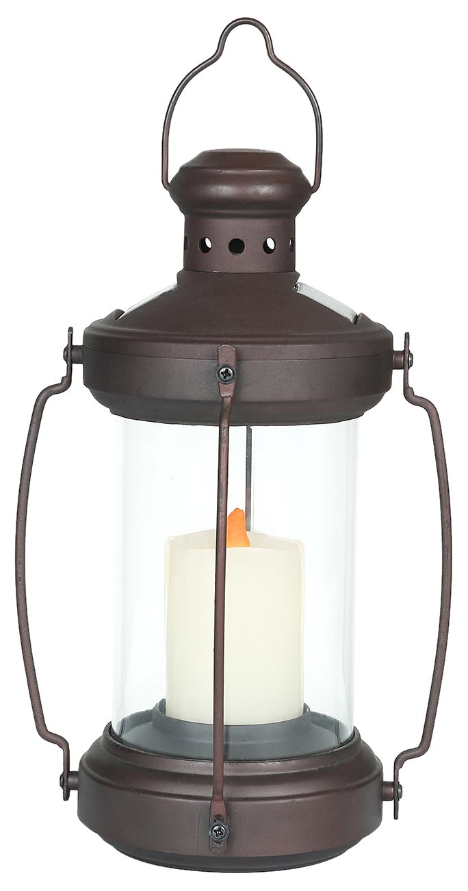 Amazon Com Hurricane Lantern With Candle Solar Light Garden