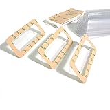 UPTTHOW Clear Plastic Dome Lip Balm Money Holder Craft Waterproof Rectangle Chapstick Money Cash Pounches Gift with Adhesive 