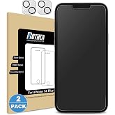 Mothca 2 Pack Matte Glass Screen Protector for iPhone 14 Plus with 2 Pack Camera Lens Tempered Glass Protector, Anti-Glare &amp; Anti-Fingerprint Tempered Glass Film