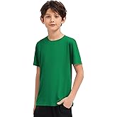 ALTHLEMON 2T to Youth Boys Neon Shirt UPF 50+ Kids Rash Guard Dry Fit Athletic Tees for Boys & Girls