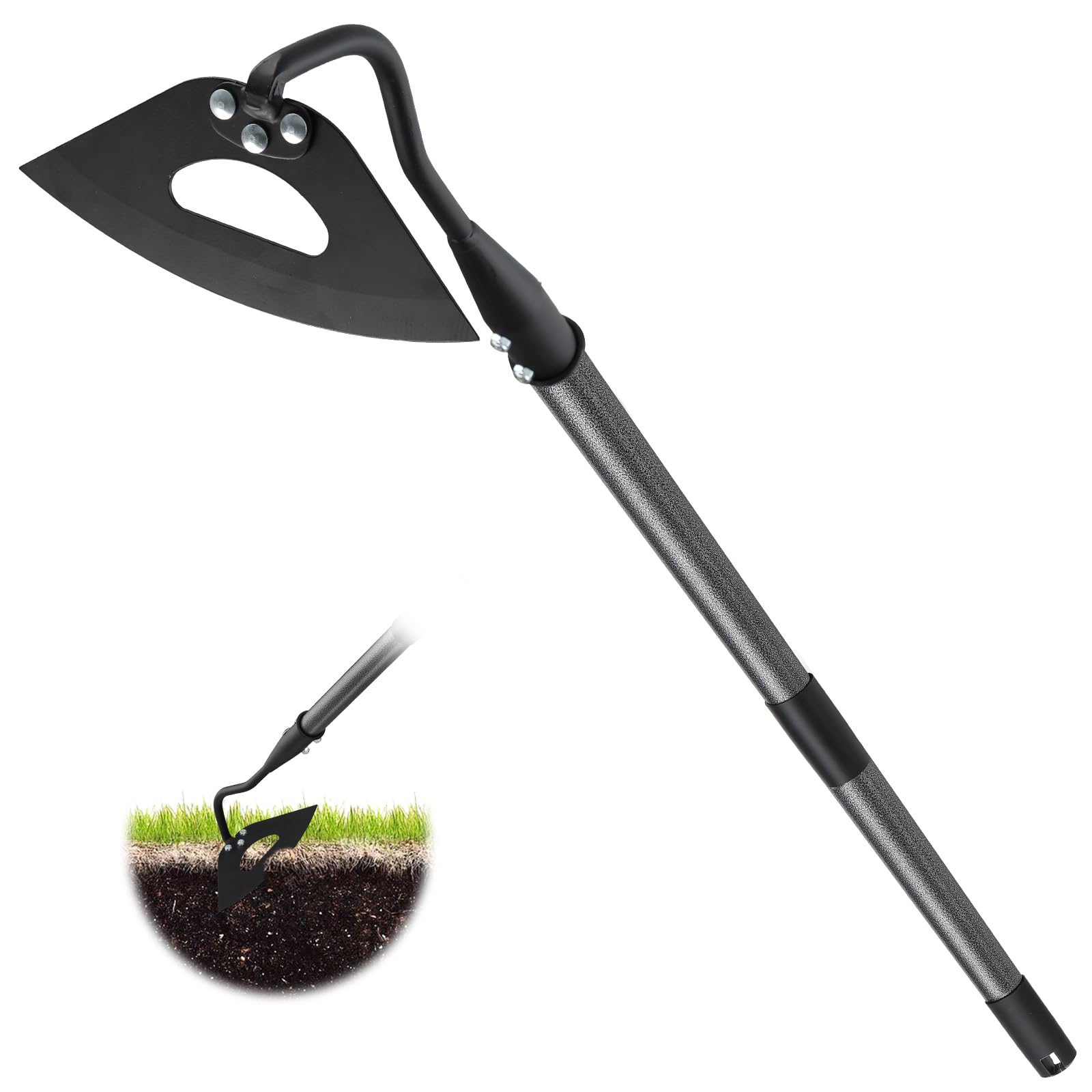 Photo 1 of *MISSING PARTS - See Clerk Notes*
Garden Hoe for Weeding,Heavy Duty Weeding Hoe for Fast Weeds Grass Removal,Loosening Soil Digging Planting Ridging,55 Inch Long Handle,Hardened Hollow Eye Hoe Garden Tools for Garden Flower Beds