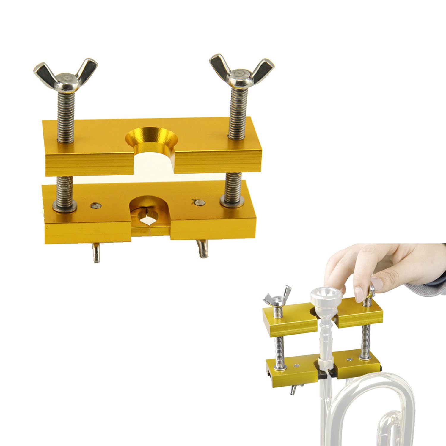zalati Mouthpiece Puller Tool Remover Holder Tools for Brass Instruments Trumpet, Cornet, Flugelhorn, Horn, Baritone, Trombone, Euphonium