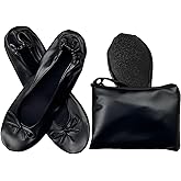 Nexoria Foldable Flats for Women, Foldable Ballet Flats Shoes for Purse, Portable Roll Up Shoes with Zipper Pouch, Stylish Comfortable & Non-Slip Portable Women Flat for Weddings, Office, Travel