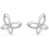 Boma Jewelry Sterling Silver Butterfly Stud Earrings