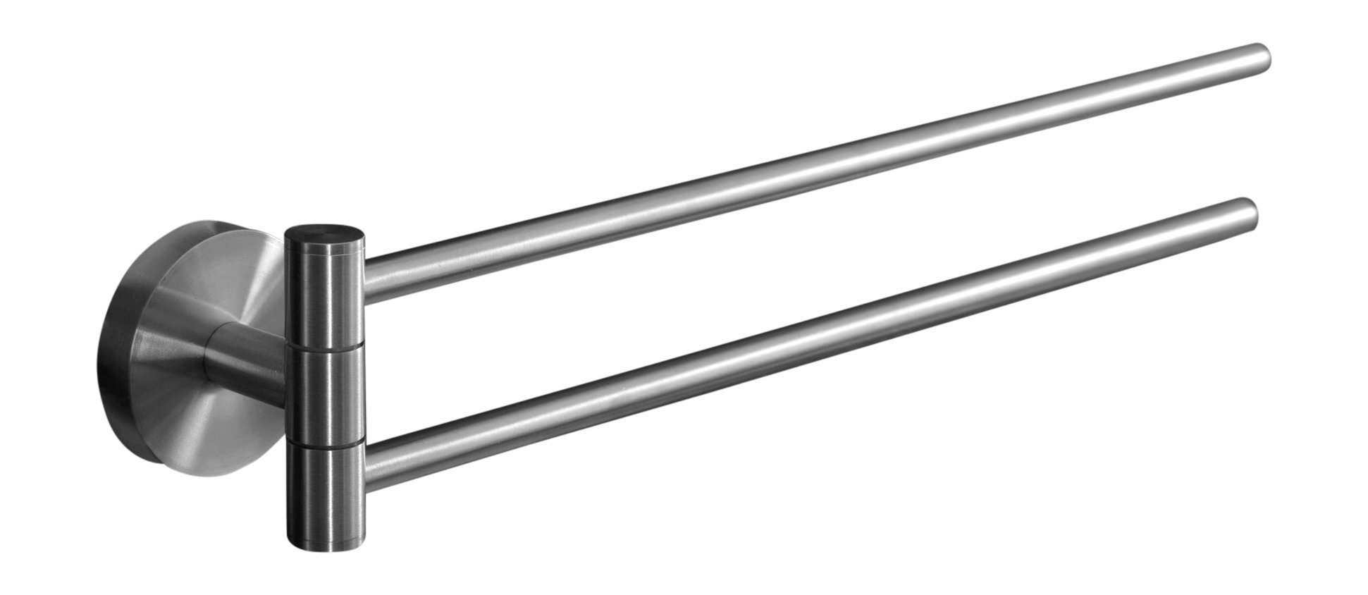 Ambrosya® | Exclusive towel rail made of stainless steel | Bathroom Holder Bracket Towel Towel Rack Towel Bar Rod WC (Stainless Steel (Brushed), 37,9 cm)