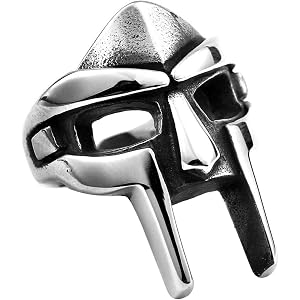 Arcutina Mask Rings Gothic Punk Stainless Steel Ring Vintage Viking Rings for Men