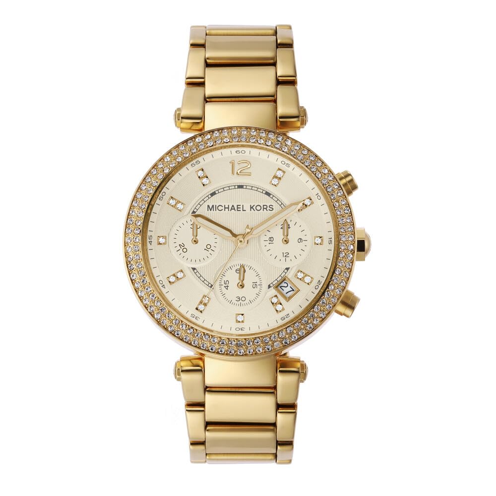 Michael Kors Parker Chronograph Quartz Watch with Gold Tone Stainless Steel Strap for Women MK5354 — image 1