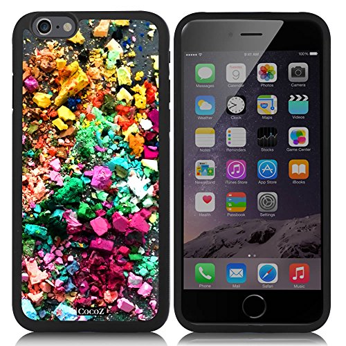 New Apple iPhone 6 s 4.7-inch CocoZ® Case Beautiful Personalized color TUP Material Case (Black TPU& Beautiful color 38)