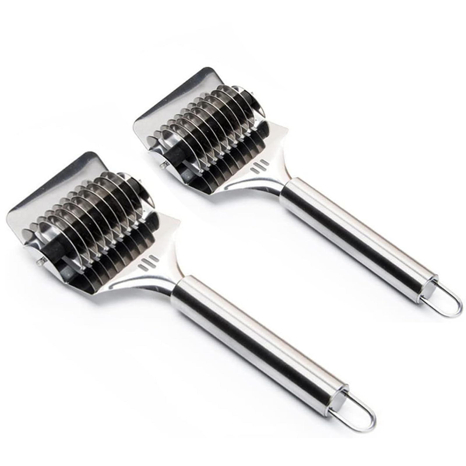 Photo 1 of 2PCS Noodle Cutter,Pasta Roller Tool for Homemade Noodles,Stainless Steel Noodle Maker for Kitchen Cooking Tools (Stainless steel)
