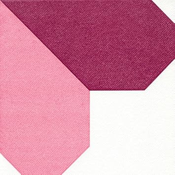 Pwi 12 X Origami Servietten Herzen Rosalila Einfache