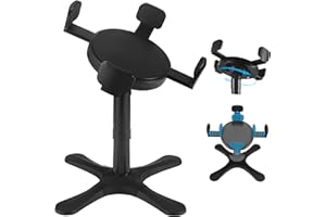 KMXASP Dog Bowls Elevated Adjustable Stand, Raised Bowl with 3 Heights & Tilted Feeding Stand, Compatible with Various Bowls, for Medium & Large Breeds (1 Pack) Black