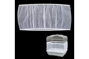 Universal Bird Cage Seed Catcher, Elasticity Airy Gauze Guard Net Cover, Soft Parrot Mesh Skirt Cover, for Round Square Cages