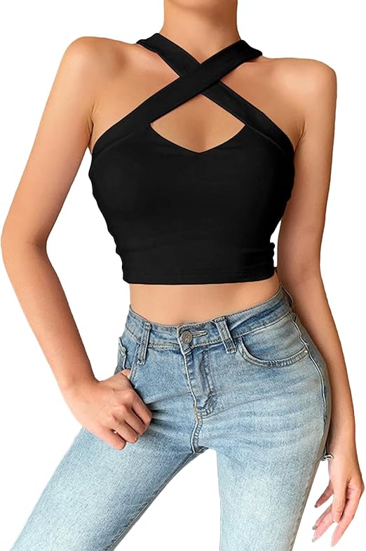 Omoone Women�s Yoga Crop Top Sports Crisscross Crop Cami