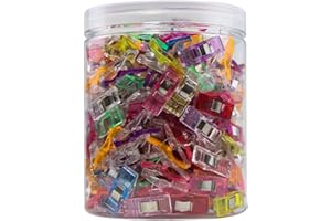 OZXTYO Sewing Clips,200 Pcs,Sewing Clips for Fabric,Fabric Clips for Sewing and Quilting,Quilting Clips for Binding,Sewing Accessories and Supplies(9 Colors)