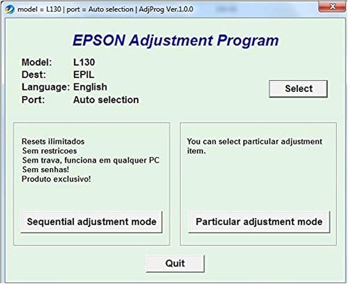 l130 adjustment program