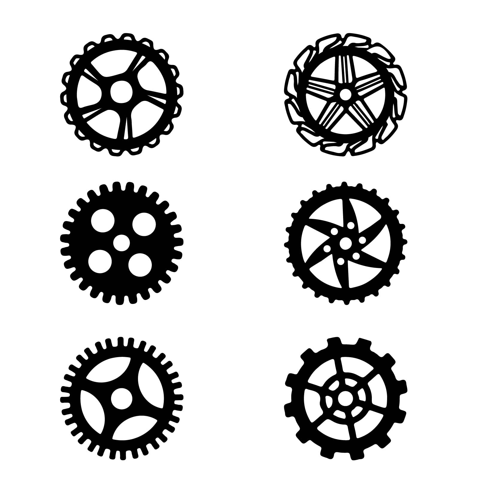 NBEADS 6 Pcs Wooden Gear Decorations, Black Hollow Industrial Vintage Wooden Gear Wall Hanging Steampunk Style Wooden Gear Wall Hanging Decor for Home Wall Bar Decor Art Craft Wall Hanging Decor