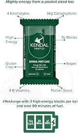 KMC Energy Bars Kendal Mint Cake Recharged Vegan Gluten Free 35g Pack of 6 view 2