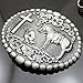 Q&Q Fashion Men Retro Silver Western Cowboy Prayer Cross Horse Oval Concho Scroll Belt Buckle