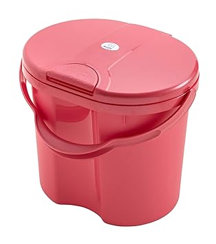 Rotho Babydesign TOP Windeleimer, Tipp-Deckel, 11l, Ab 0 Monate, TOP, Sunset Red Perl, 200020234
