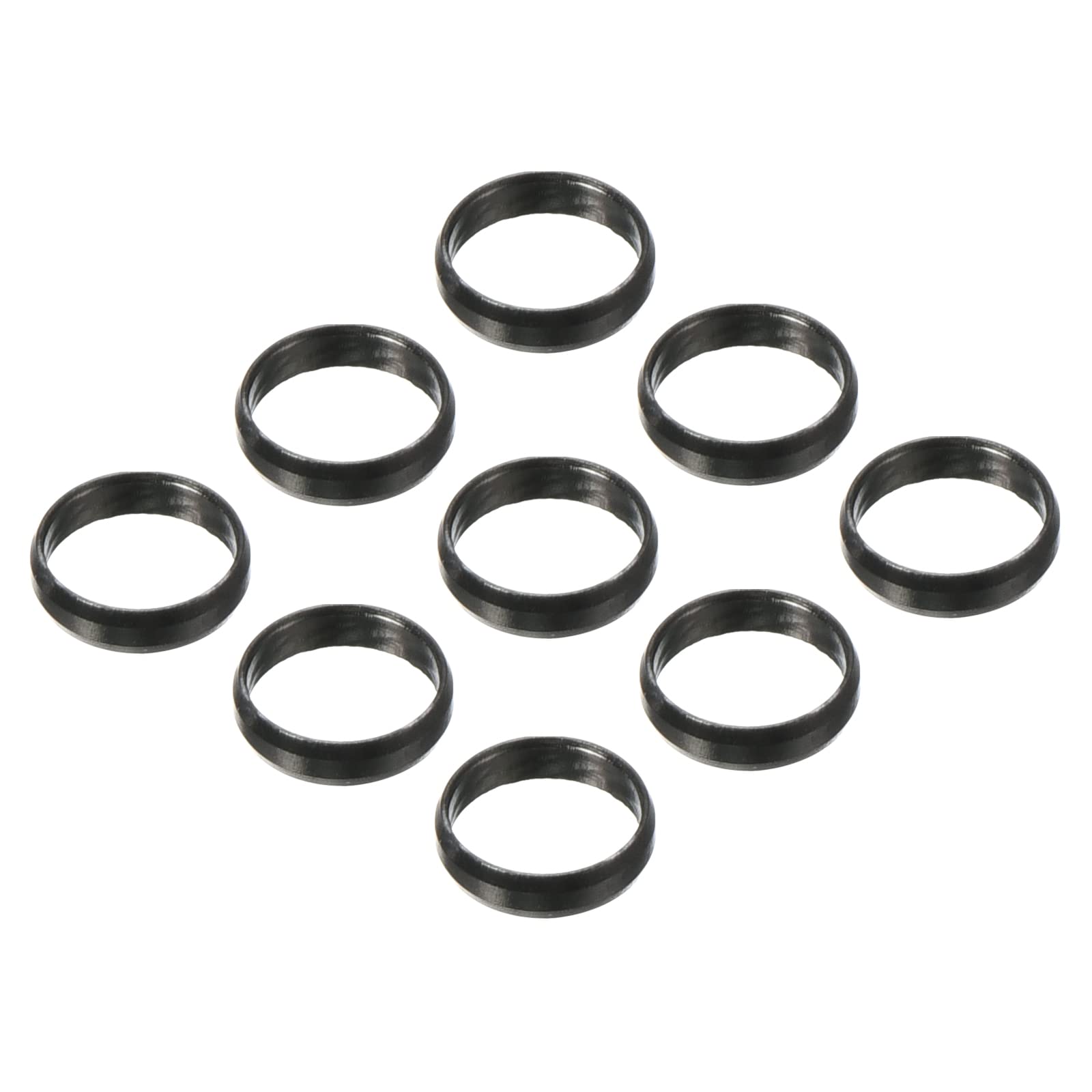 PATIKIL Dart Shaft Rings, Aluminum Dart O-Ring Accessories for Plastic & Nylon Shafts - 9 Pack (Black)