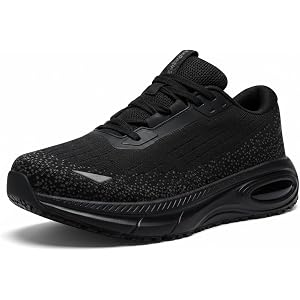 PEAKVIP Men's Wide Width Non Slip Work Shoes, Air Cushion Lightweight Wide Toe Box Sneakers Water&Oil Resistant, Breathable A