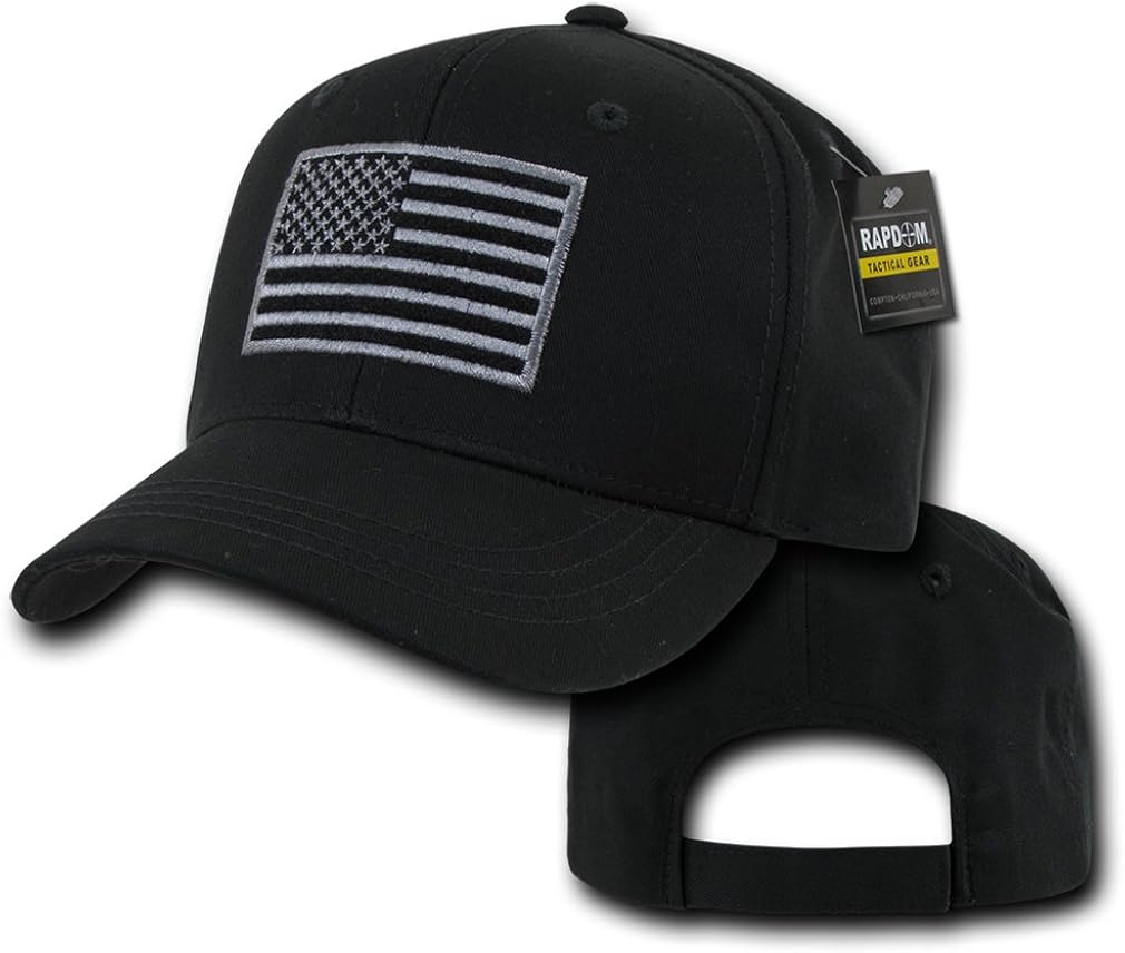 RAPDOM Tactical T76-USA-BLK Embroidered Operator Cap, Black: Clothing