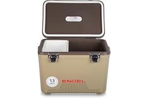 ENGEL 13qt Leak-Proof, Air Tight, Drybox Cooler and Small Hard Shell Lunchbox for Men and Women