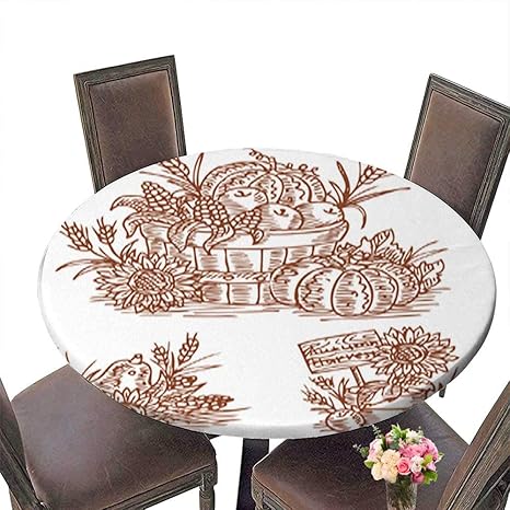 Amazon Com Indoor Outdoor Polyester Round Tablecloth