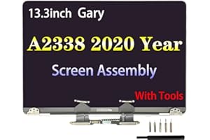 Areiliya Screen Replacement for MacBook Pro 13.3" A2338 2020 Year M1 EMC 3578 Retina Full LCD Display Assembly 2560x1600 (Gray)