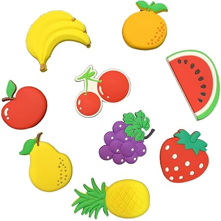 VLOOK Imanes de nevera para niños pequeños 3D Frutas Vegetales