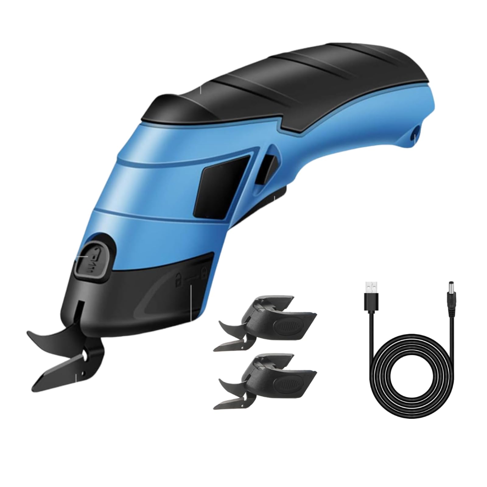 Nimomo Electric Scissors Electric Electric Scissors for Cutting Fabric Cordless USB Rechargeable Cutter Shear Tools with 2 Blades