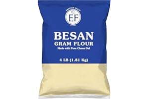 Eastern Feast - Besan, Fine Gram Flour, 4 LBS (1.81 kg) | Made with 100% Pure Chana Dal (Yellow Split Chickpea) | Gluten-Free, All-Natural, Non-GMO