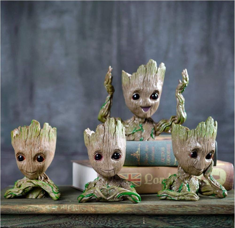 Jardinage Jardin 4 Pack Bebe Mignon Bebe Groot Pot De Fleur Arbre Homme Planteur Pot De Fleur Avec Drainage Trou Crayon Porte Stylo Bureau De Diligence Ornement De Noel Cadeau Danniversaire Jardiniere 6