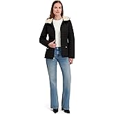 Laundry By Shelli Segal Women's Quilted Bomber Jacket – Lightweight Snowchic Transitional Coat Sherpa Lining
