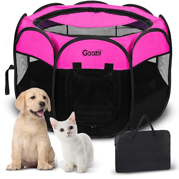 GOOZII PORTABLE DOG PLAYPEN FOR SMALL DOGS INDOOR...