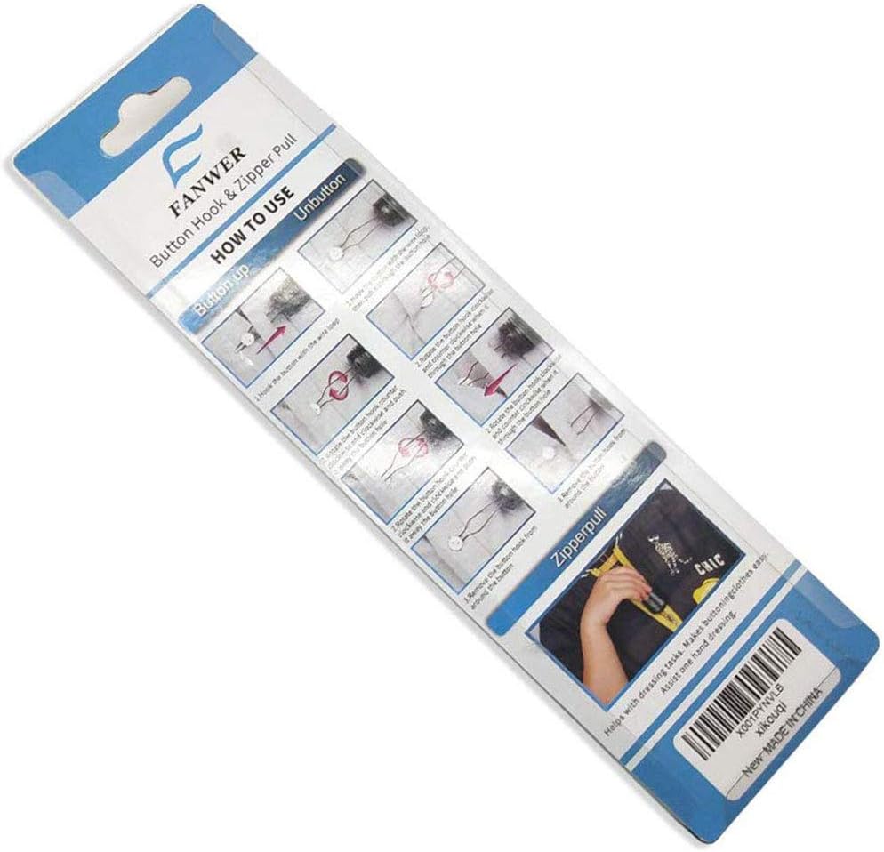 Button Hook and Zipper Pull One Hand Buttons aids Button Assist Device: Health & Personal Care
