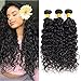 Brazilian Water Wave Hair 3 pcs Human Hair Bundles 18 20 22 inch Water Curly Wave Bundles 1B# Unprocessed Remy Hair Extension