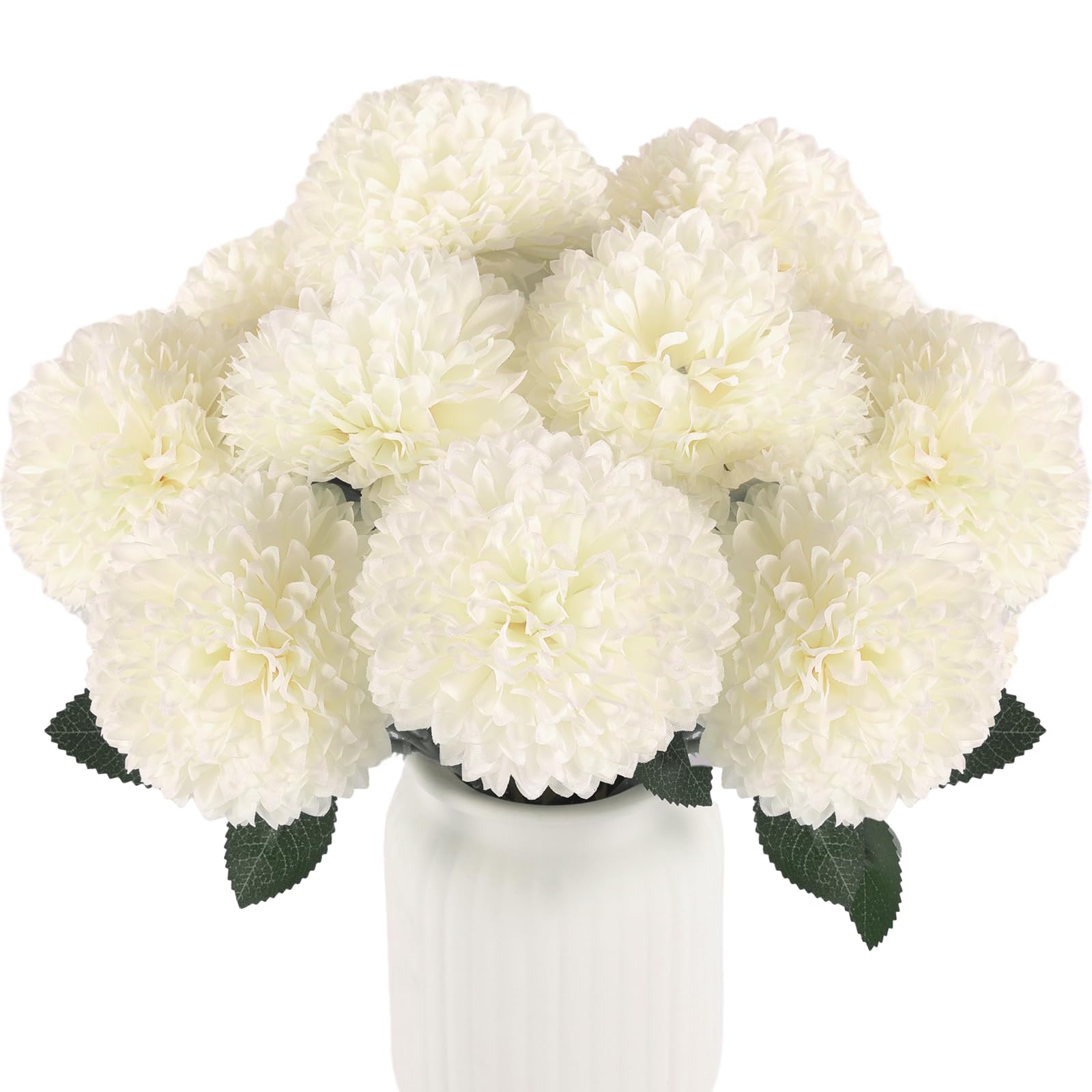 Hananona 12 Pcs Artificial Chrysanthemums Flowers Ball Flower, Fake ...