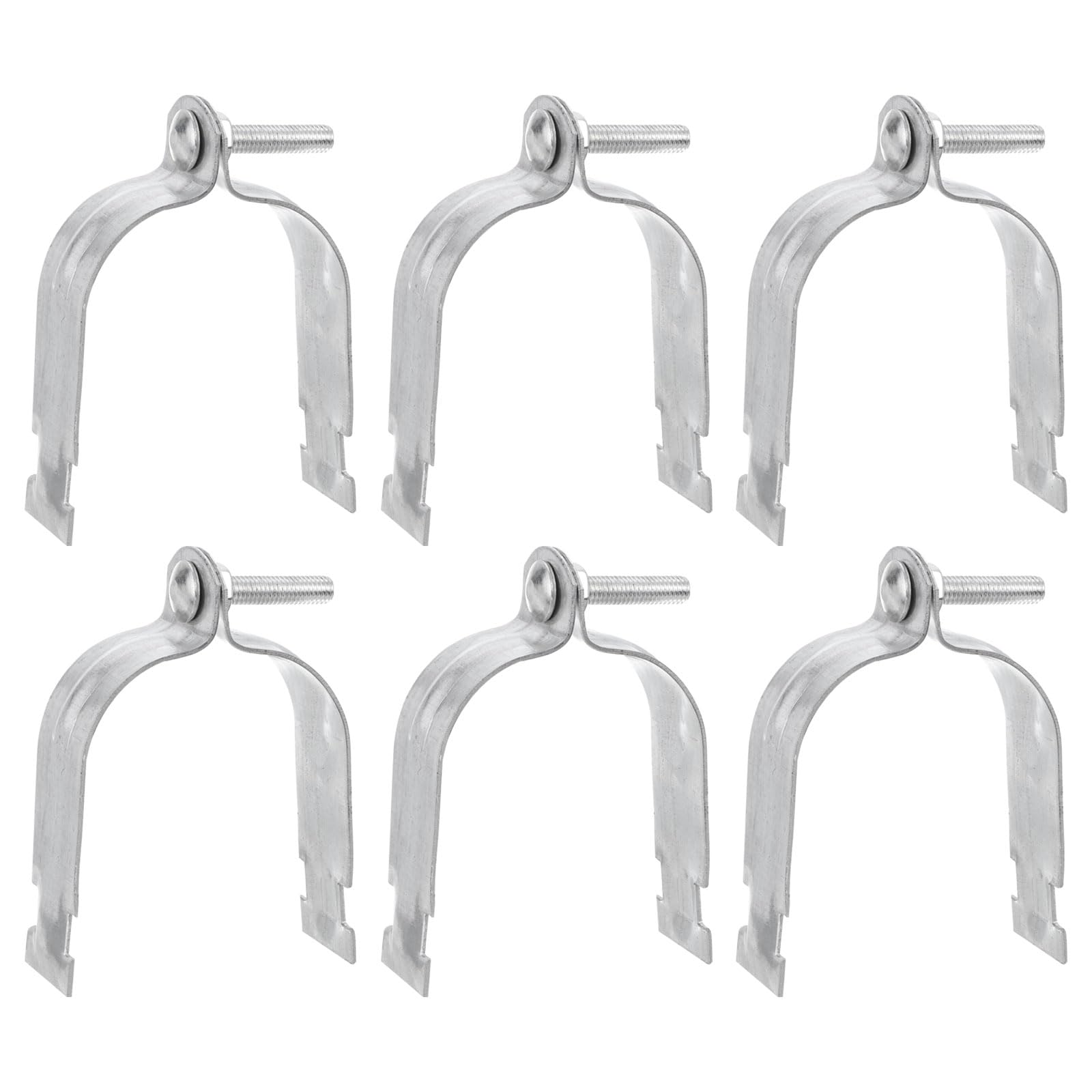 Photo 1 of uxcell 3" EMT Strut Clamps Steel for Rigid Conduit and Pipe 6Pcs Universal EMT Strut Clamps with Bolt and Nut for Rigid Conduit and EMT